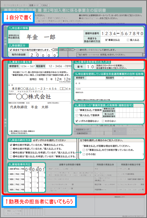 事業主の証明書