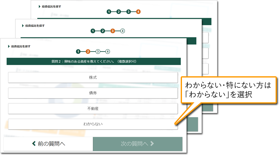 投信提案ロボの画面