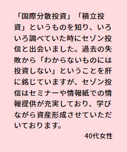 セゾン投信の評判