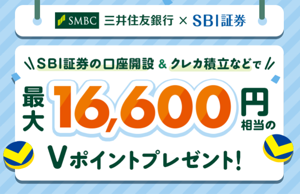 【SBI証券×三井住友銀行Olive/15,000円】口座開設キャンペーン2023→2024