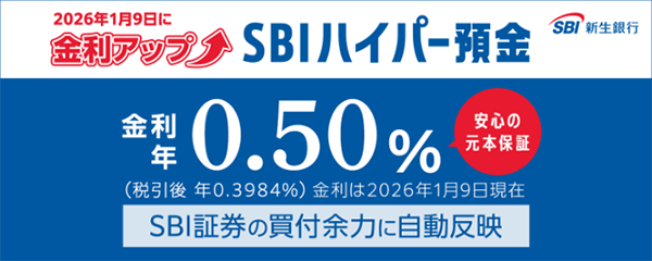 SBIハイパー預金の金利