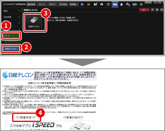 日経テレコン（楽天証券版）の画像サンプル