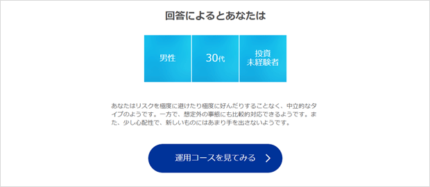 自分の性格タイプを表示