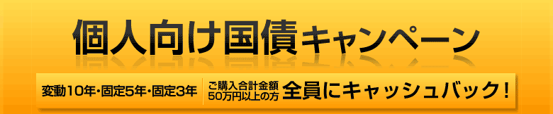 個人向け国債キャンペーン【コジ活(乞食活動)にも利用できる!?】