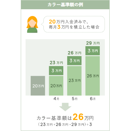 theoカラー基準額の例