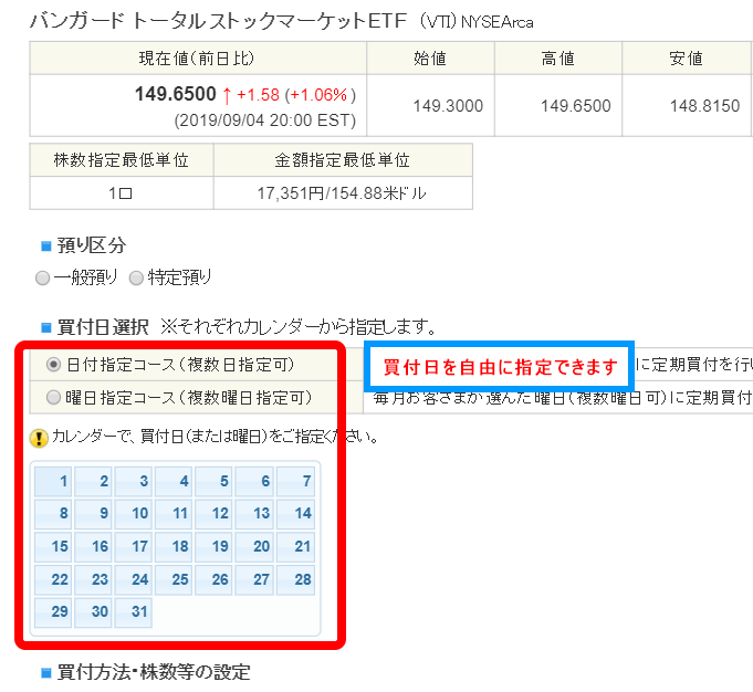 SBI証券「米国株式・ETF定期買い付けサービス」