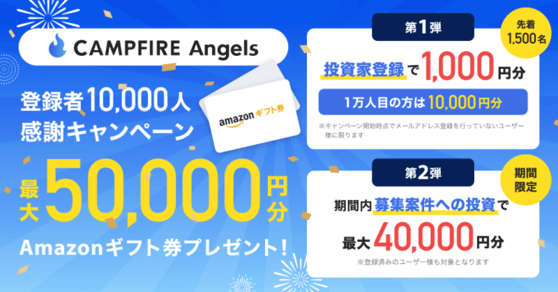 1周年記念!!最大3,000円のAmazonギフト券プレゼント