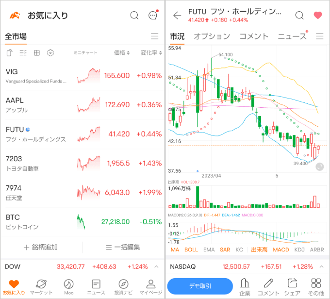 リアルタイムで株価チェックできておすすめのmoomoo（ムームー）💹